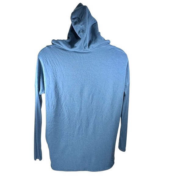Athleta Sweater Womens Oversized Blue Purana Wrap Sweatshirt Hoodie - Picture 5 of 7